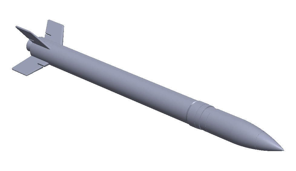 1 x 13,5 cm raket m/56. 3D print