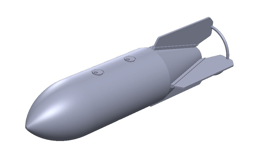 1 x 500 kg bomb m/41. 3D print