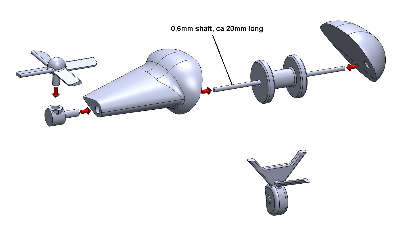 Måldragarwinch för SAAB B17, 3D print