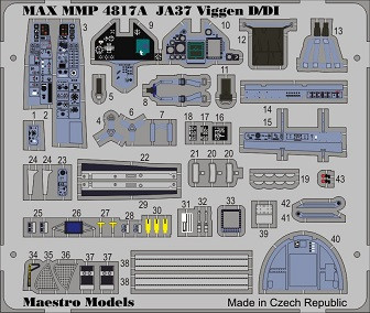 JA37 Viggen cockpit detaljset fotoets