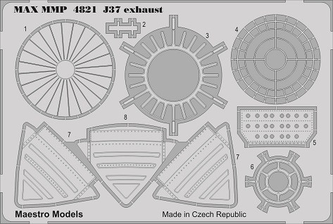 SAAB 37 Viggen 37 trust doors set (TAR) SAAB 37 Viggen 37 trust doors set (TAR)