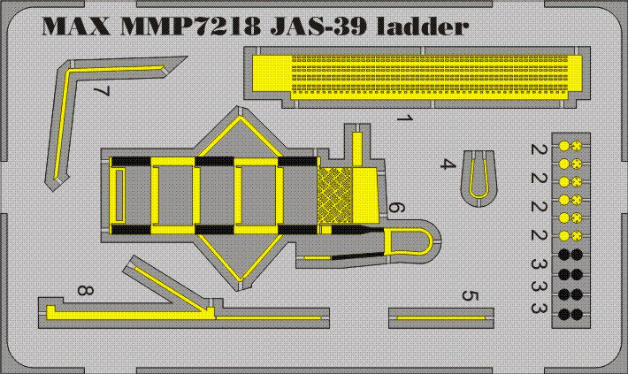 SAAB JAS39 Gripen stege MÅLAD