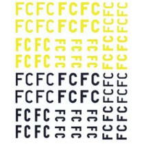Försökscentralen FC letters. UV-printed