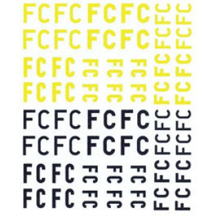 Försökscentralen FC letters. UV-printed