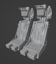 SAAB 105 Sk60 seat x 2 3D print