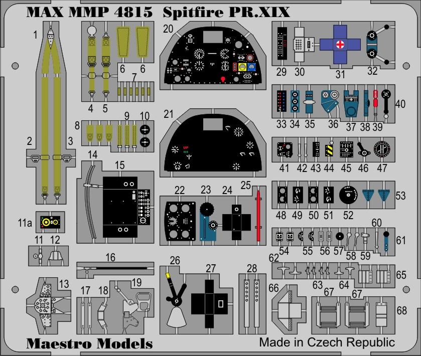 S31 Spitfire PR Mk.XIX detail set colour