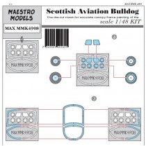 Scottish Aviation Bulldog canopy & wheel masking set