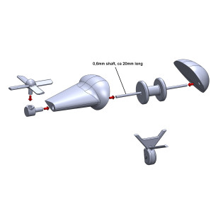 Måldragarwinch för SAAB B17, 3D print