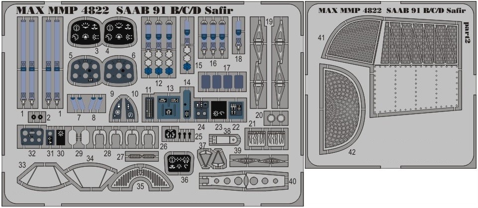 SAAB 91B/C/D Safir detail set for Tarangus