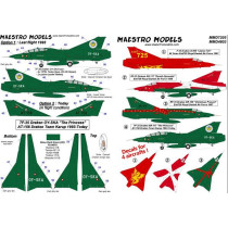 Danish SAAB 35 Draken, 4 colourful a/c incl. 2-seater. RE-PRINTED