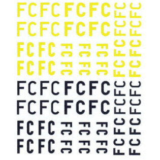 Försökscentralen FC letters. UV-printed