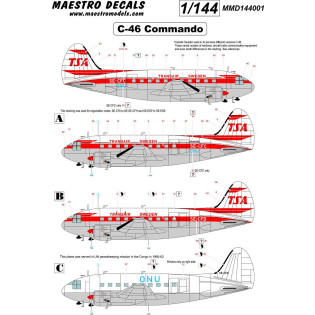 C-46 Commando decal TransAir SEE INFO