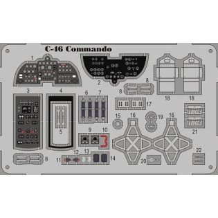 C-46 Commando detail set w. color etch.